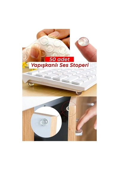 12 Adet 18 Mm Şeffaf Silikon Bazlı Ses Stoperi Duvar Yüzeyi Dolap Kapı Tampon Koruyucu