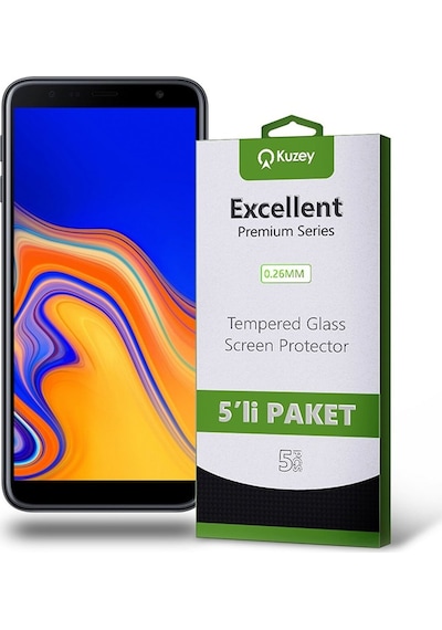 Samsung Uyumlu Galaxy J4 Plus Ekran Koruyucu Cam 5 Adet Ekonomik Paket (541371283) 20 Tl Fark Ile Apple  iPhone Hızlı Şarj Kablosu