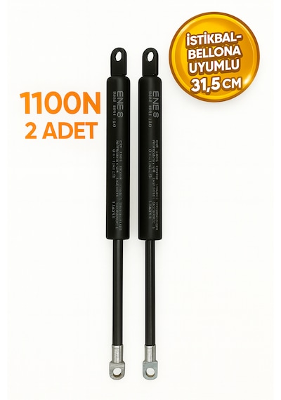 Yuenze Baza Amortisörü Baza Pistonu 31,5cm 1100n 2 Adet İstikbal-bellona Uyumlu SİYAH/KROM