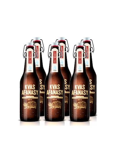 Kvas Afanasy Filtrelenmemiş Alkolsüz Gazlı Malt İçecek 6 x 500 ML