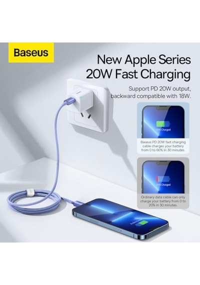 Baseus Crystal Shine 20w Type-c To Lightning Kablo 1.2m-mor Standart