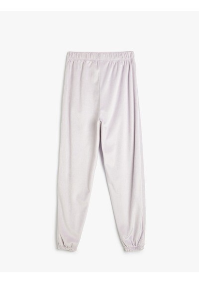 Koton Rahat Kalıp Jogger Kadife Pijama Altı Lila 5wlk40222mk Lila
