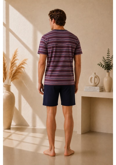 Pijamask Erkek Bordo Çizgili Düğmeli Yaka Kısa Kollu Tişört Lacivert Şortlu Yazlık Pijama Takımı Çok Renkli Pijamask Erkek Bordo Çizgili Düğmeli Yaka Kısa Kollu Tişört Lacivert Şortlu Yazlık Pijama Takımı Çok Renkli