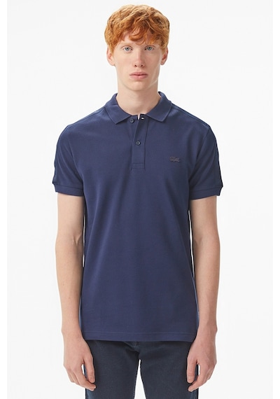 Lacoste Men's Regular Fit Polo T-shirt Erkek Şerit Detaylı Polo Yaka Tişört Lacivert