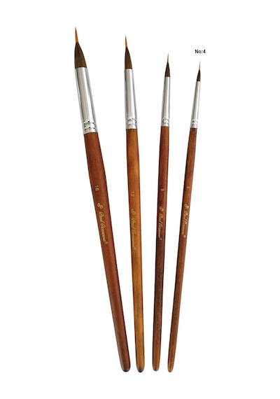 Çift Katman Fırça No:4, Sulu Boya, Akrilik, Gouache, Yağlı Boya,