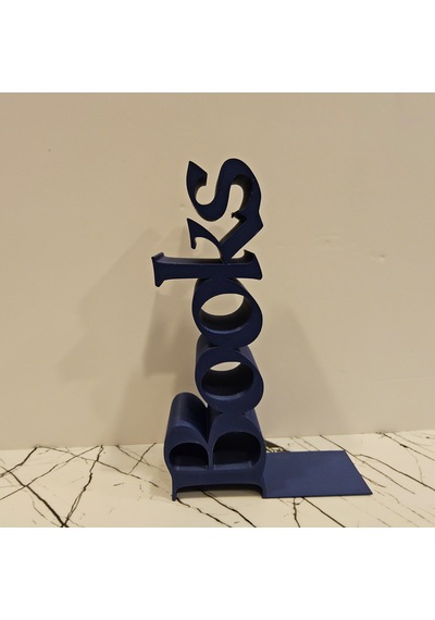 Kitap Tutucu Books Yazılı 3d -lacivert-
