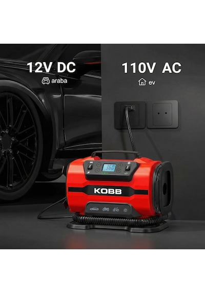 Kobb Kb301 12volt 220volt 150 Psı Ayarlanabilir Dijital Basınç G