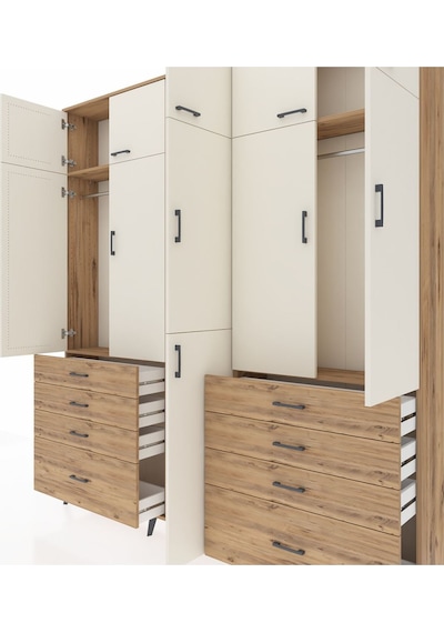 Arges Dolap 8 Raflı 8 Çekmeceli 3 Askılı 220x30x243 Çam-aytaşı/çam Aytası/atlas Çam Arges Dolap 8 Raflı 8 Çekmeceli 3 Askılı 220x30x243 Çam-aytaşı/çam Aytası/atlas Çam