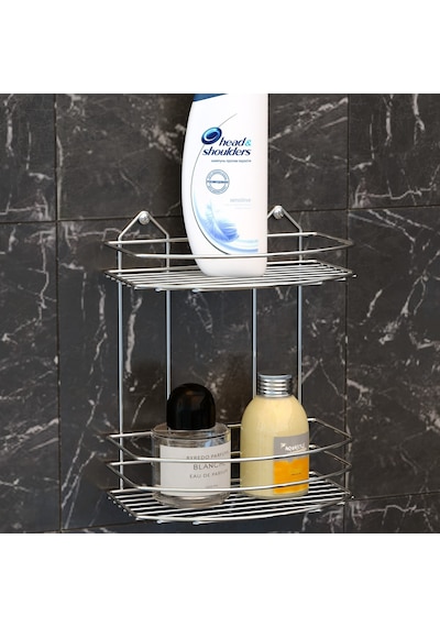 Teknotel Iki Katlı Banyo Duş Rafı Krom Bk008 Krom