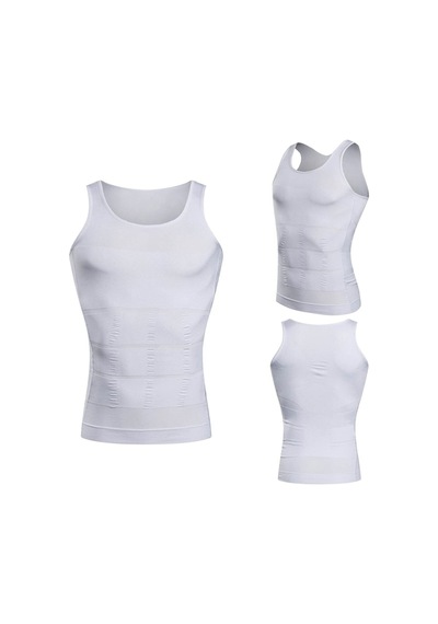 Ff Fit Form Giyim Beyaz Erkek Korse Atlet Göbek Ve Gögüs Bölgesi Beyaz