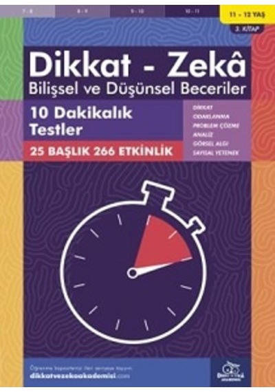 10 Dakikalık Testler (11 - 12 Yaş) - Dikkat Zeka