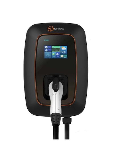 Tunçmatik TSK16031 22kW Ac Trifaze T2 Ev Tipi Kablolu Elektrikli Araç Şarj İstasyonu