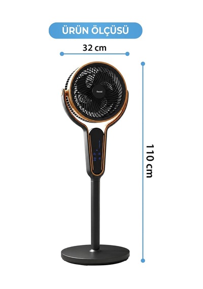 Fressi Fr-f25r Venturi Kumandalı Ayaklı Vantilatör / 3 Kademe Hız Ayarlı Ev Ofis Fanı / Serinletici Vantilatör