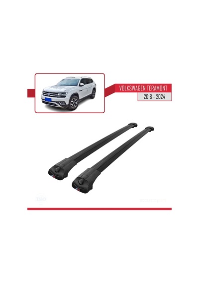Volkswagen Teramont 2018 Ve Sonrası İle Uyumlu Ace-1 Ara Atkı Tavan Barı Siyah