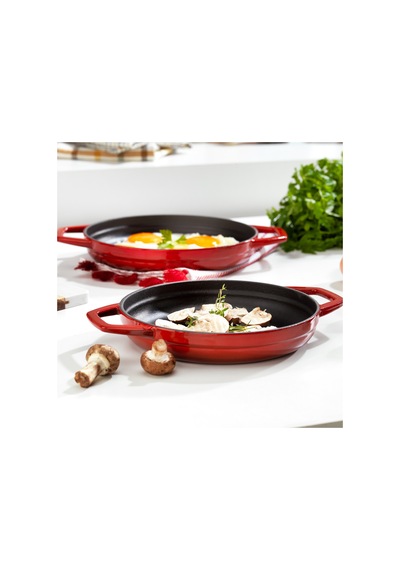 Schafer Guss Chef Döküm Sahan Çift Kulplu 19cm 1 Parça Kırmızı