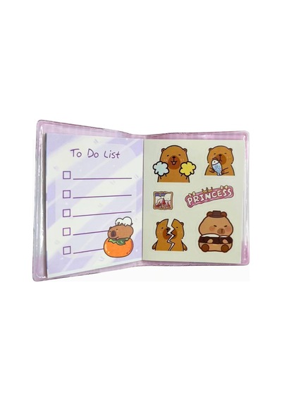 Capybara Mini Sulu Sticker Defter 2'li Diğer