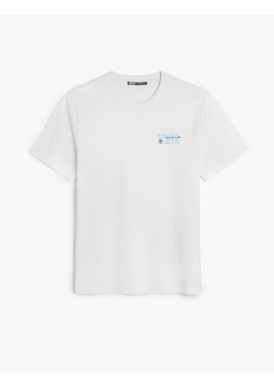 Koton Kısa Kollu Regular Fit Pamuklu Bisiklet Yaka Slogan Baskılı Tişört Beyaz 5sam10267hk Beyaz Koton Kısa Kollu Regular Fit Pamuklu Bisiklet Yaka Slogan Baskılı Tişört Beyaz 5sam10267hk Beyaz