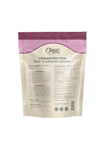 Clean Powders Vegan Protein 600 Gr - Kırmızı Meyveler Orman Meyveleri