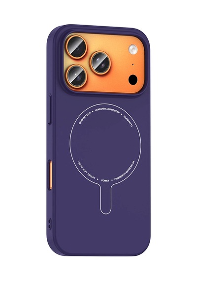Apple iPhone Uyumlu  Uyumlu 18 Pro Max Kılıf M-safe Şarj Özellikli Kamera Korumalı Zore Elio Sert Pc Kapak Çok Renkli