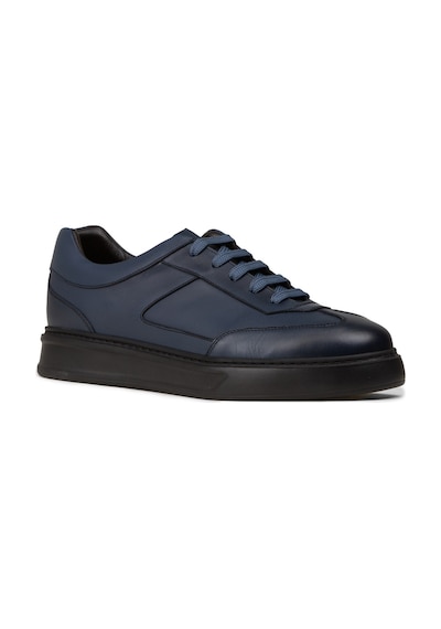 Deery Erkek Mavi Hakiki Deri Sneaker Ayakkabı - 02015mmvıe01 Mavi