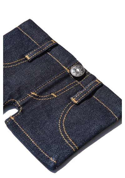Just In Case Just Mini Denim Şort Cüzdan Gerçek Denim Kumaştan El Yapımı Tasarım Cüzdan 6 Kartlık Ve Nakit Bölmeli Unisex Mini Cüzdan İndigo