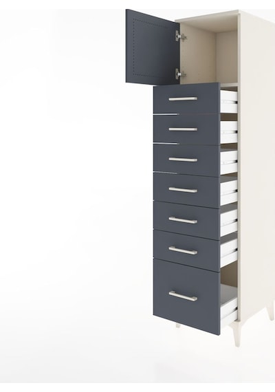 Hyperion Dolap Tek Raflı 7 Çekmeceli Tek Kapaklı 44x44x182 Ay... Aytaşı