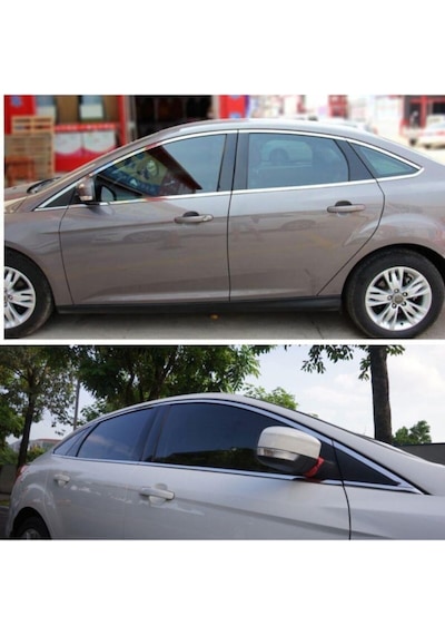 Ford Focus 3 Sedan Krom Cam Çerçevesi 2011-2017 16 Parça
