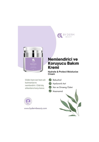 By Derm Beauty Bakuchiol Hydrate & Protect Moisture Cream 50 ML