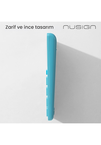 Nusıgn 12 Haneli Hesap Makinesi Plastik Mavi