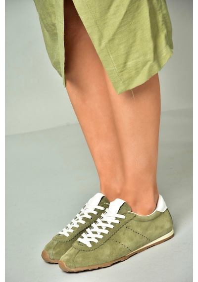 Fox Shoes U312311602 Yeşil Hakiki Süet Spor Ayakkabı Yeşil-süet Çok Renkli