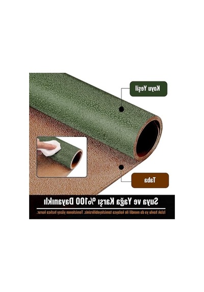 Çift Renkli 80x40 Cm Dikişli Pu Deri Masa Matı, Kaymaz Tabanlı Mousepad