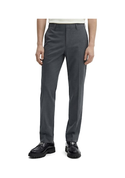 Düz Kumaş Slim Fit Klasik Erkek Pantolon Rafael Füme