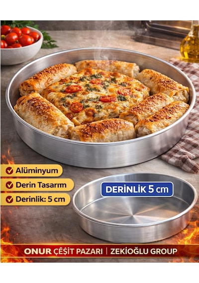 Fırın Tepsisi Çapı: 42 Alüminyum Tepsi Yemek Tepsisi