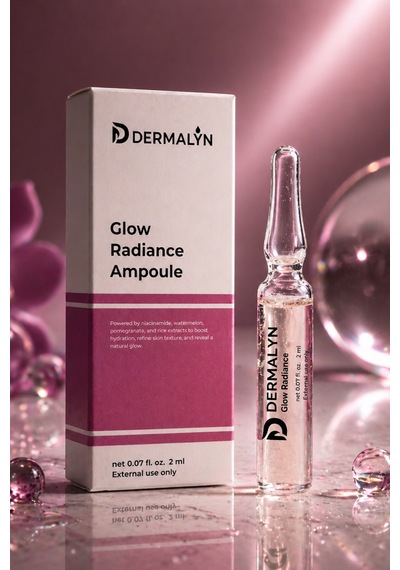 Dermalyn 3 Adet Niacinamide İçeren Hızlı Cilt Aydınlatıcı Glow Etkili Nemlendirici Ampul Serum Dermaroller