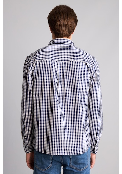 Defacto Regular Fit Klasik Yaka Kareli Poplin Uzun Kollu Gömlek H4805ax26auın59 İndigo-ın59 Defacto Regular Fit Klasik Yaka Kareli Poplin Uzun Kollu Gömlek H4805ax26auın59 İndigo-ın59
