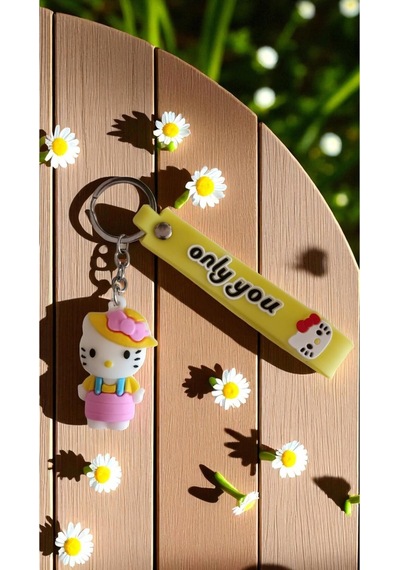 Hello Kitty Sevimli 3d Renkli Silikon Anahtarlık & Çanta Aksesuarı 1 Adet