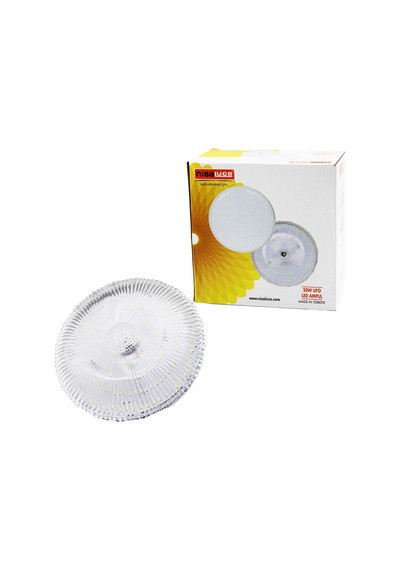 Nisaluce Eamp-020k/b Mika Kristal Camlı 20w Ufo Led Ampul Beyaz 6500k 5399