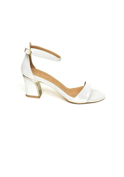 Fox Shoes U820231509 Sedef Kalın Topuklu Kadın Ayakkabı SEDEF