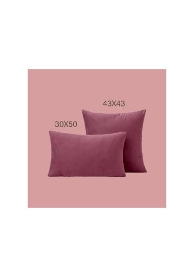 Döşemelik Kumaşlı Dekoratif Kırlent Kılıfı Açık Pembe Açık Pembe