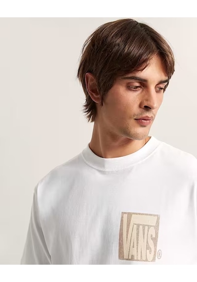 Vans Stretch Stack Crackle Ss Tee Erkek Beyaz T-shirt - Vn000swe