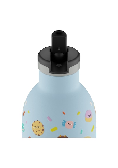 Clima Bottle Sweet Friends Pipetli Paslanmaz Çelik Termos 330 Ml Açık Mavi