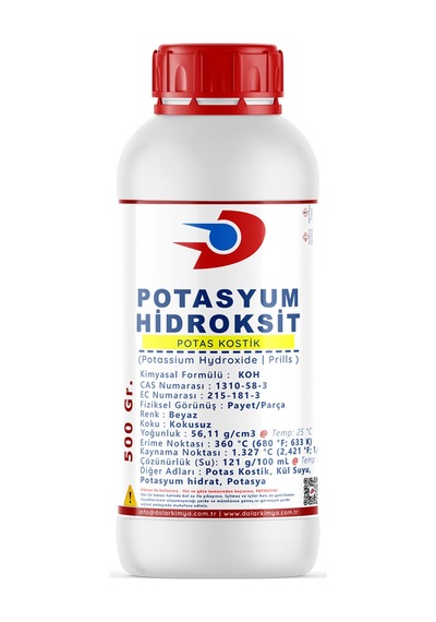 Potasyum Hidroksit (Potas Kostik) | 500 Gram