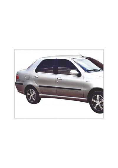 Fiat Albea Krom Cam Çıtası 4 Prç. 2002 Üzeri  P.Çelik