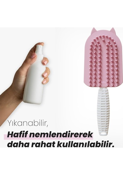 Silikon Tüy Toplayıcı Tarak, Kedi Tarağı, Kedi Fırçası, Evcil Hayvan Bakım Tarağı, Tüy Temizleme Fırçası,