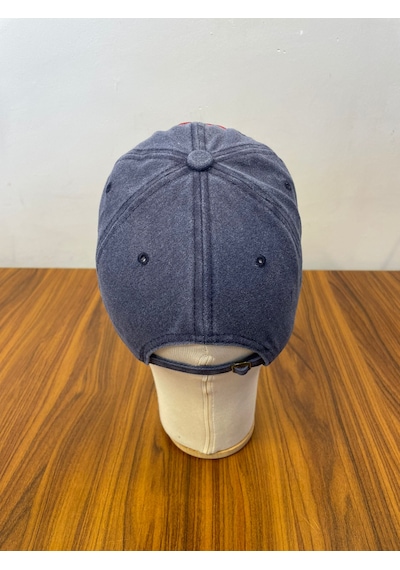 Hamze Vintage Eskitme Yıkamalı Model Nakışlı Unisex Cap Şapka Indigo