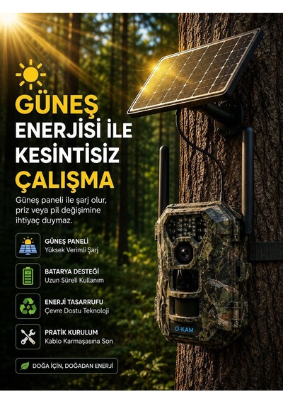 O-kam 5050 4g Solar Fotokapan