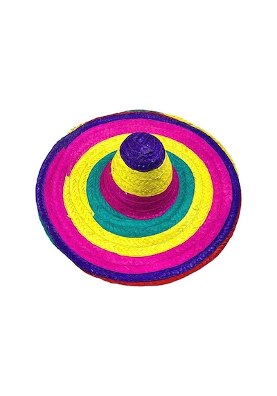 Sombrero Meksika Şapkası Renkli Örme Hasır Yetişkin Boy 1
