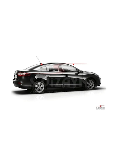 S-dizayn Renault Fluence Krom Cam Üst Çıtası 4 Prç 2010-2016