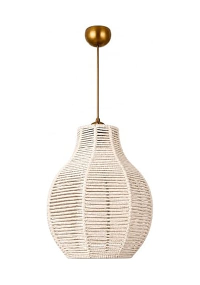El Yapımı Tekli Sarkıt Avize 65x25 Cm Modern Dekoratif Tavan Lambası, Handmade Pendant Light, E27 Uyumlu, Salon Diğer