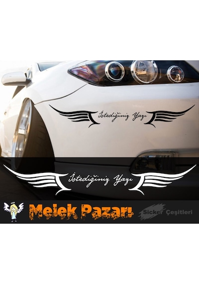 Melek Kanatları Istediğiniz Yazı Araba Sticker